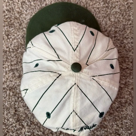 Disney Goofy’s Hat Co. White Green Pinstripe Mickey Mouse Baseball Cap SnapBack - Picture 3 of 7